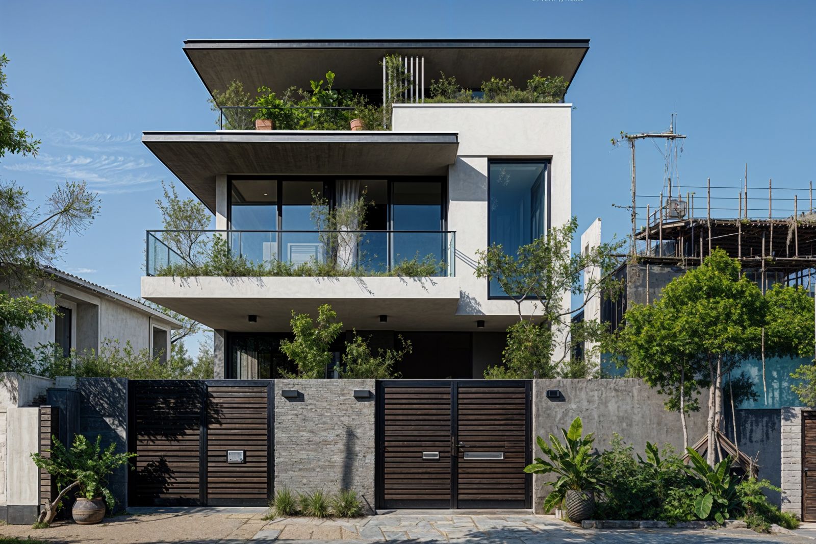 thiết kế sân vườn cho nhà hướng tây